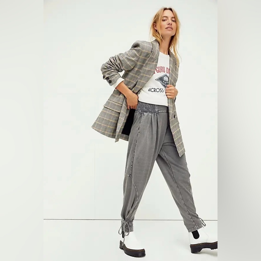 Free People ‘One Billie’ Gray High-Waisted Flare Pants